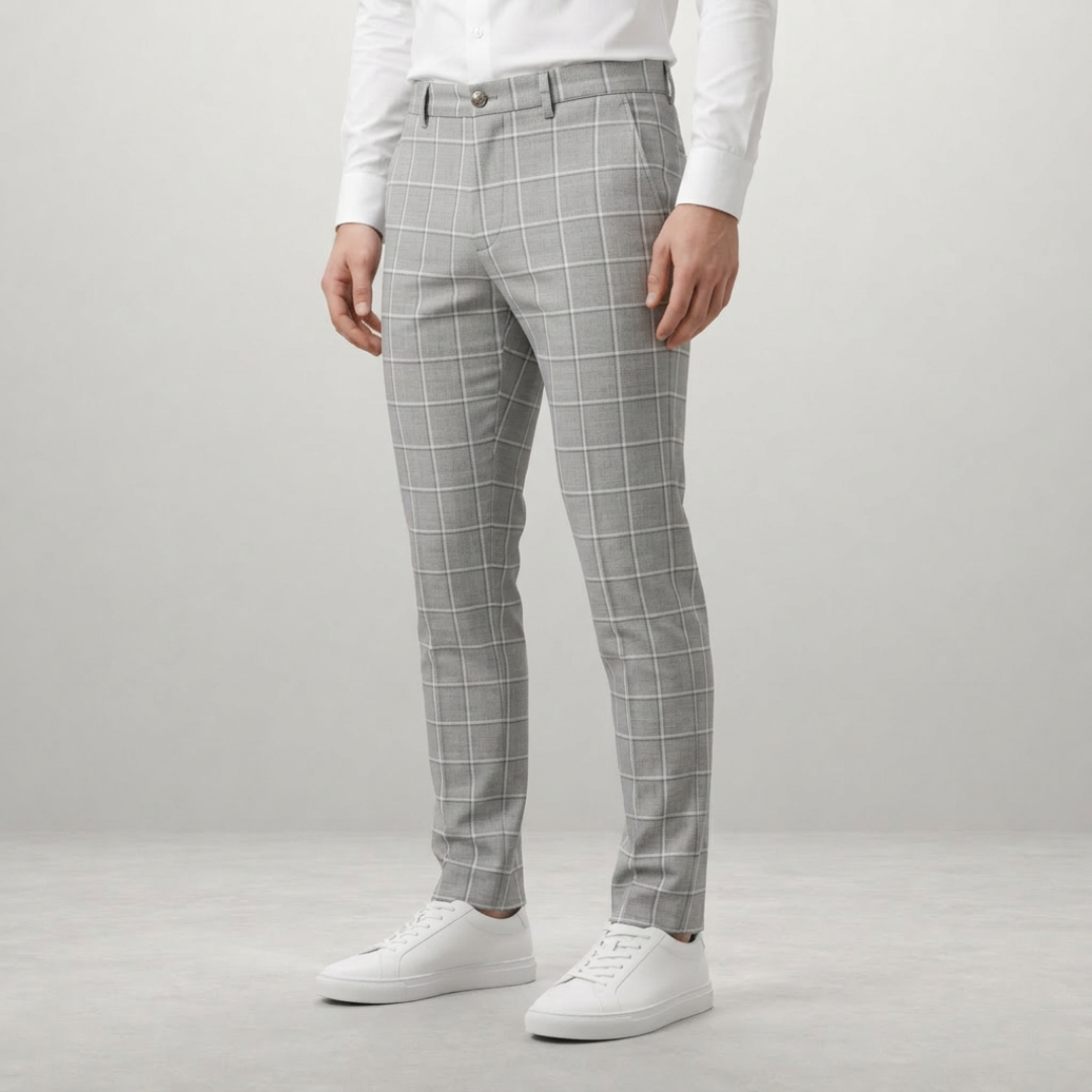 Carter – Tailored check trousers with modern smart-casual appeal