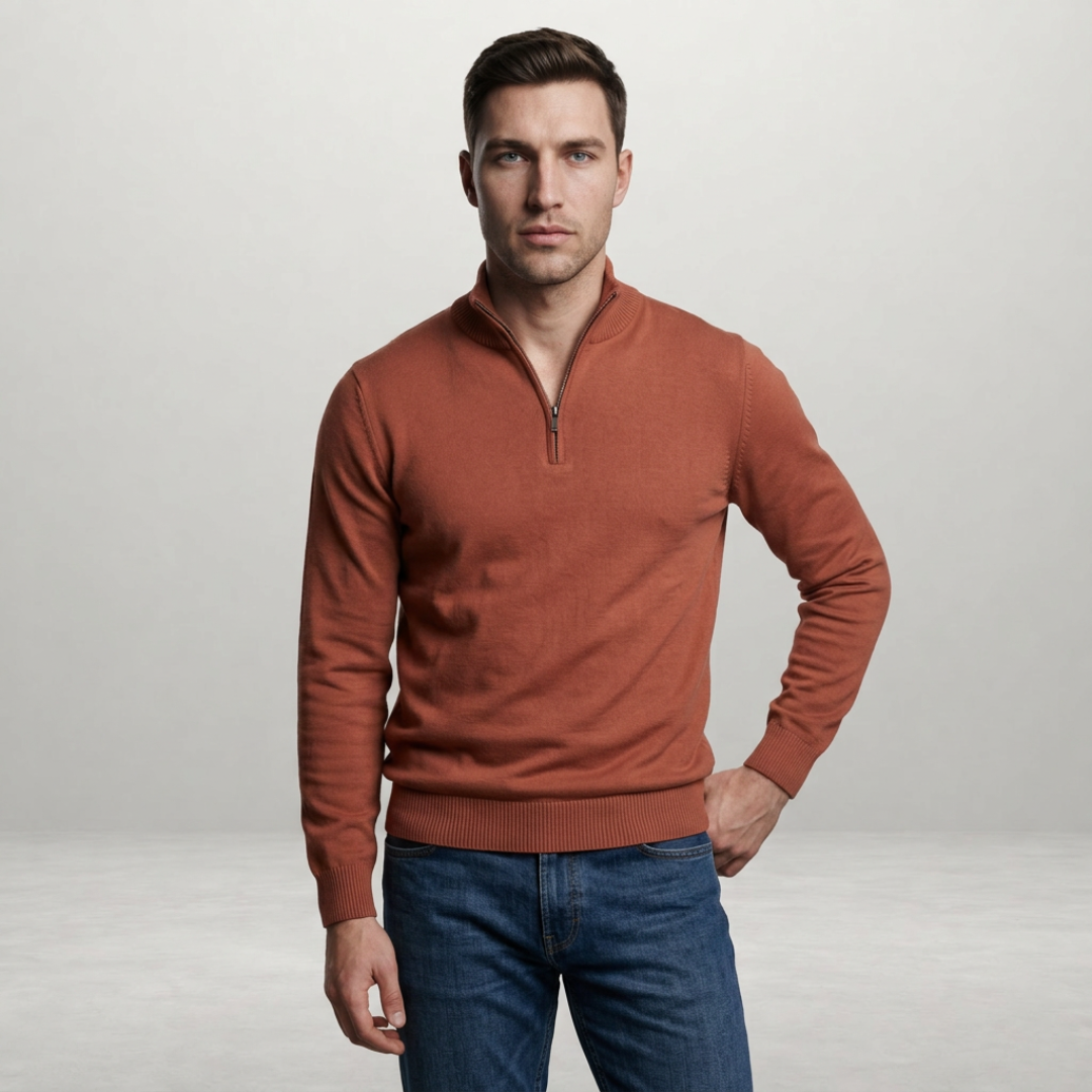 Nolan – Half-Zip Knit Sweater
