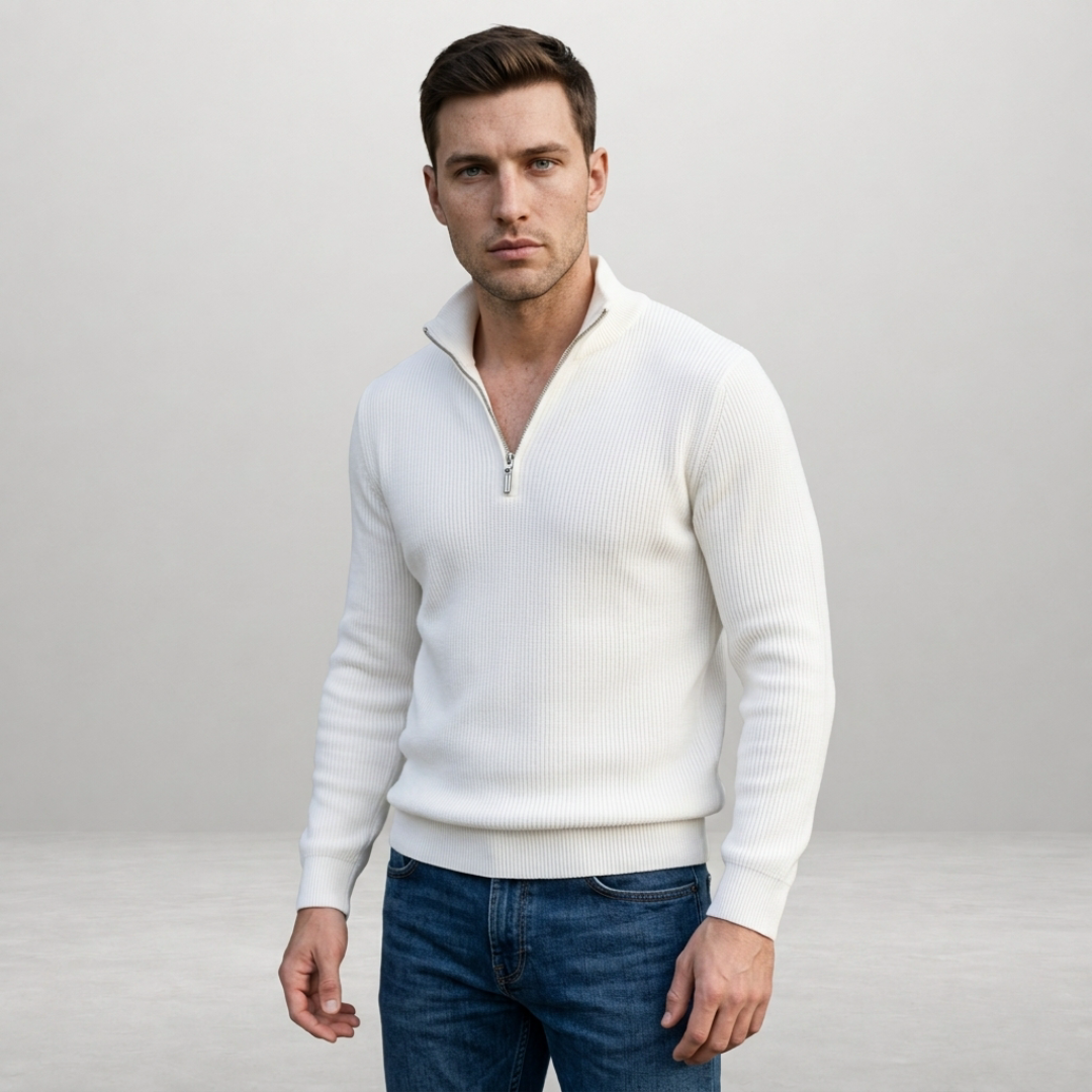 Nolan – Half-Zip Knit Sweater