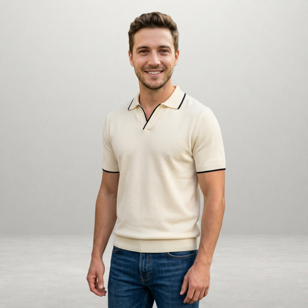 Marco – Refined contrast-trim polo for timeless smart-casual style