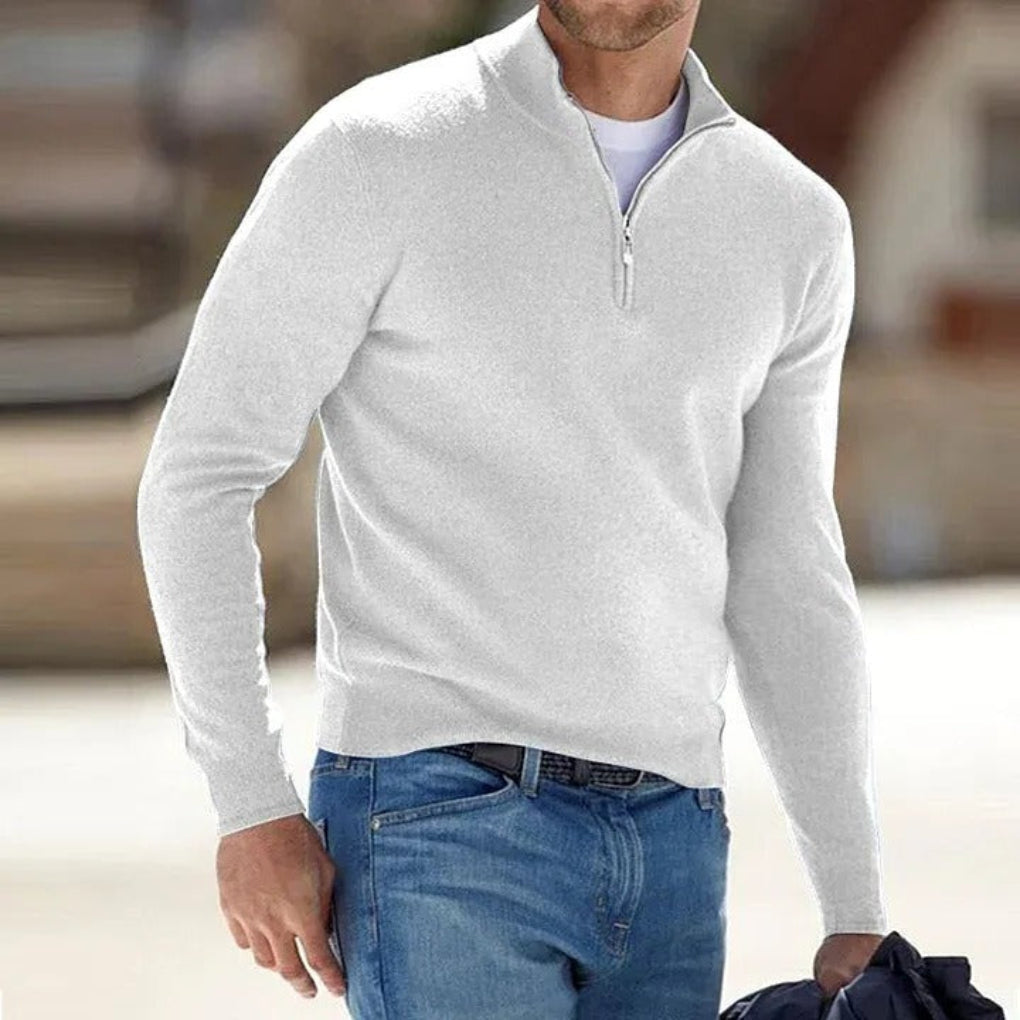 Zip Trui Heren | Verfijnd & Ademend Warm