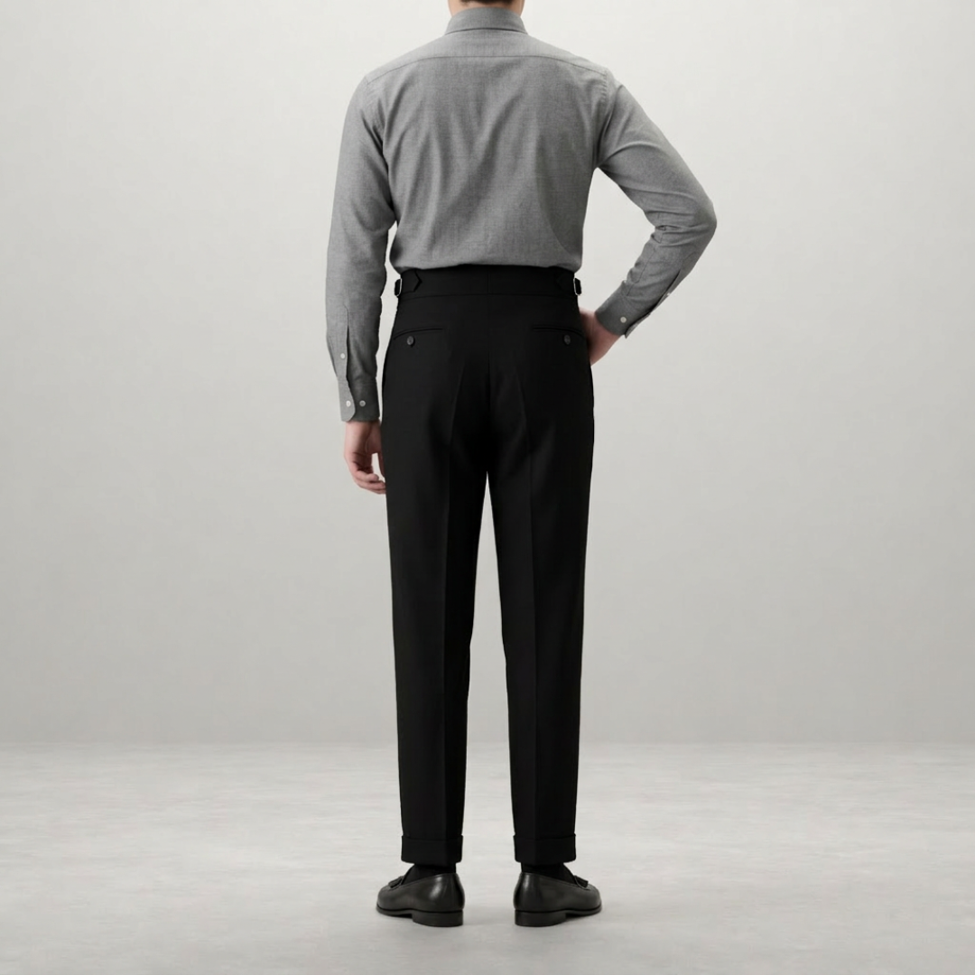 Hudson – High-waisted tailored trousers with timeless Italian elegance