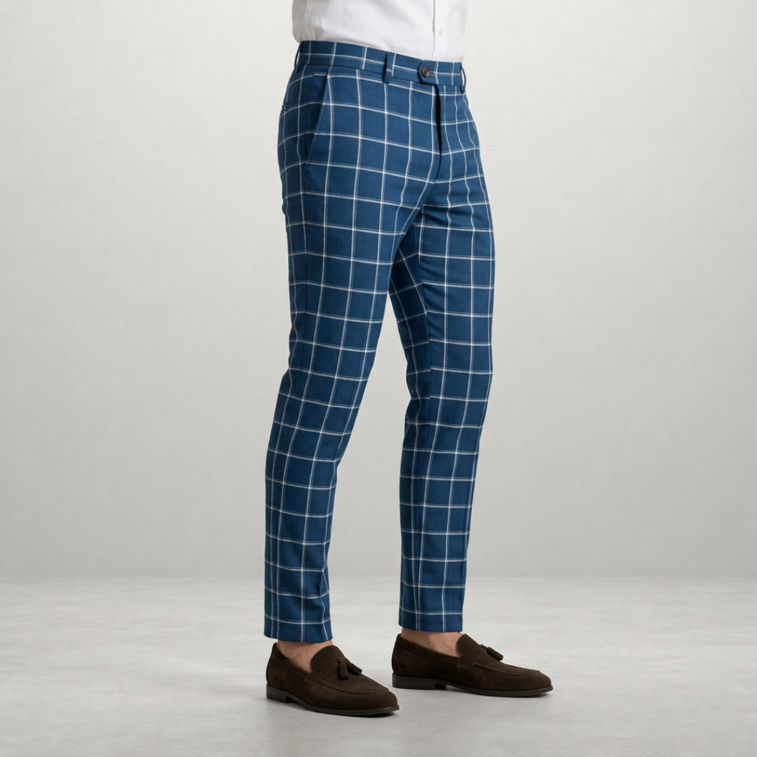 Carter – Tailored check trousers with modern smart-casual appeal