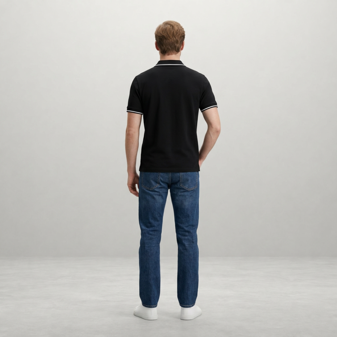 Marco – Refined contrast-trim polo for timeless smart-casual style