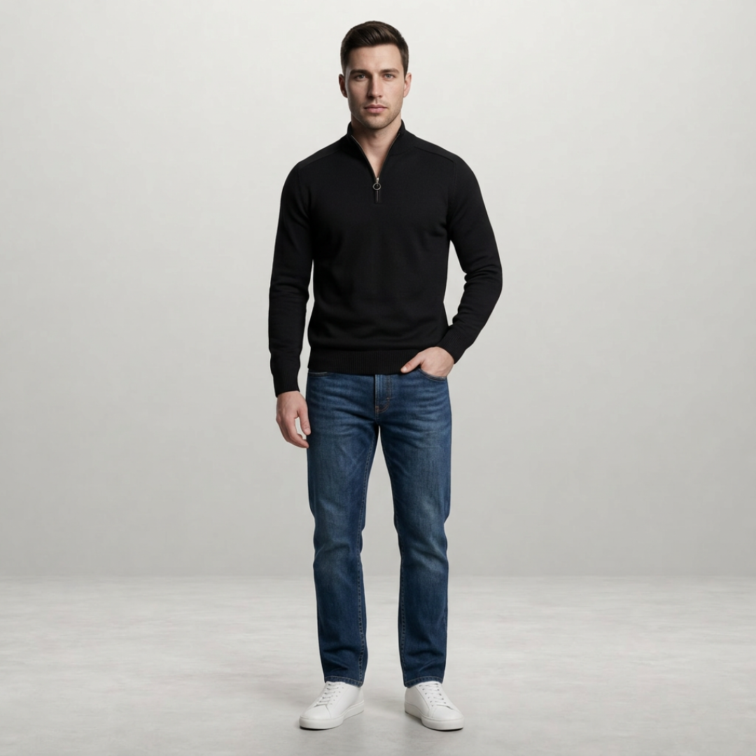 Nolan – Half-Zip Knit Sweater