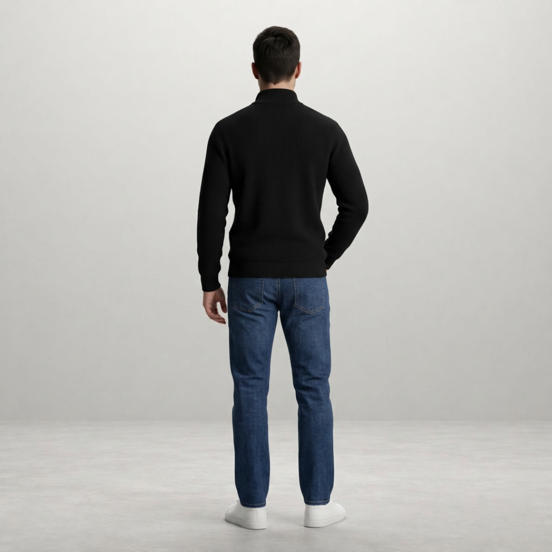 Nolan – Half-Zip Knit Sweater