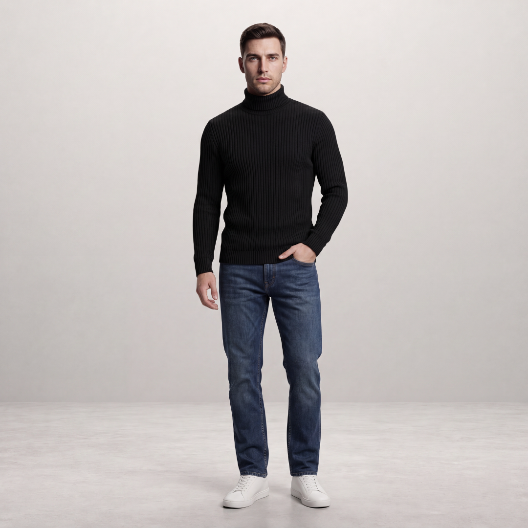Everett – Refined ribbed turtleneck for everyday style