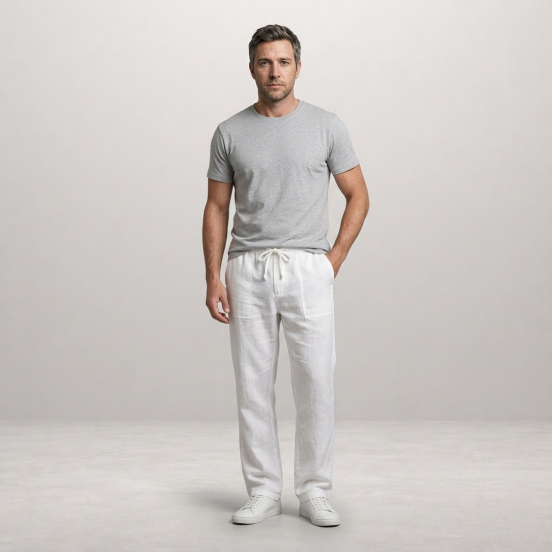 Mason – Lightweight linen drawstring pants for relaxed everyday comfort