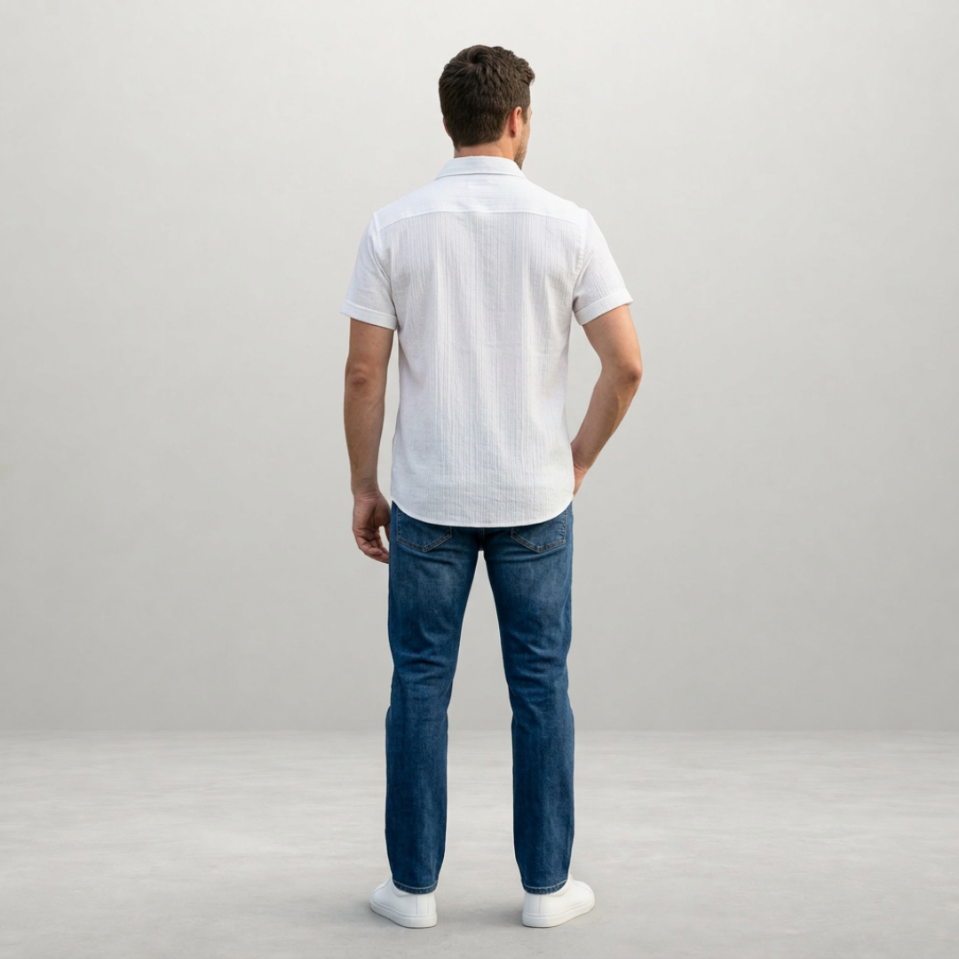 Cole – Textured short sleeve shirt with effortless summer style