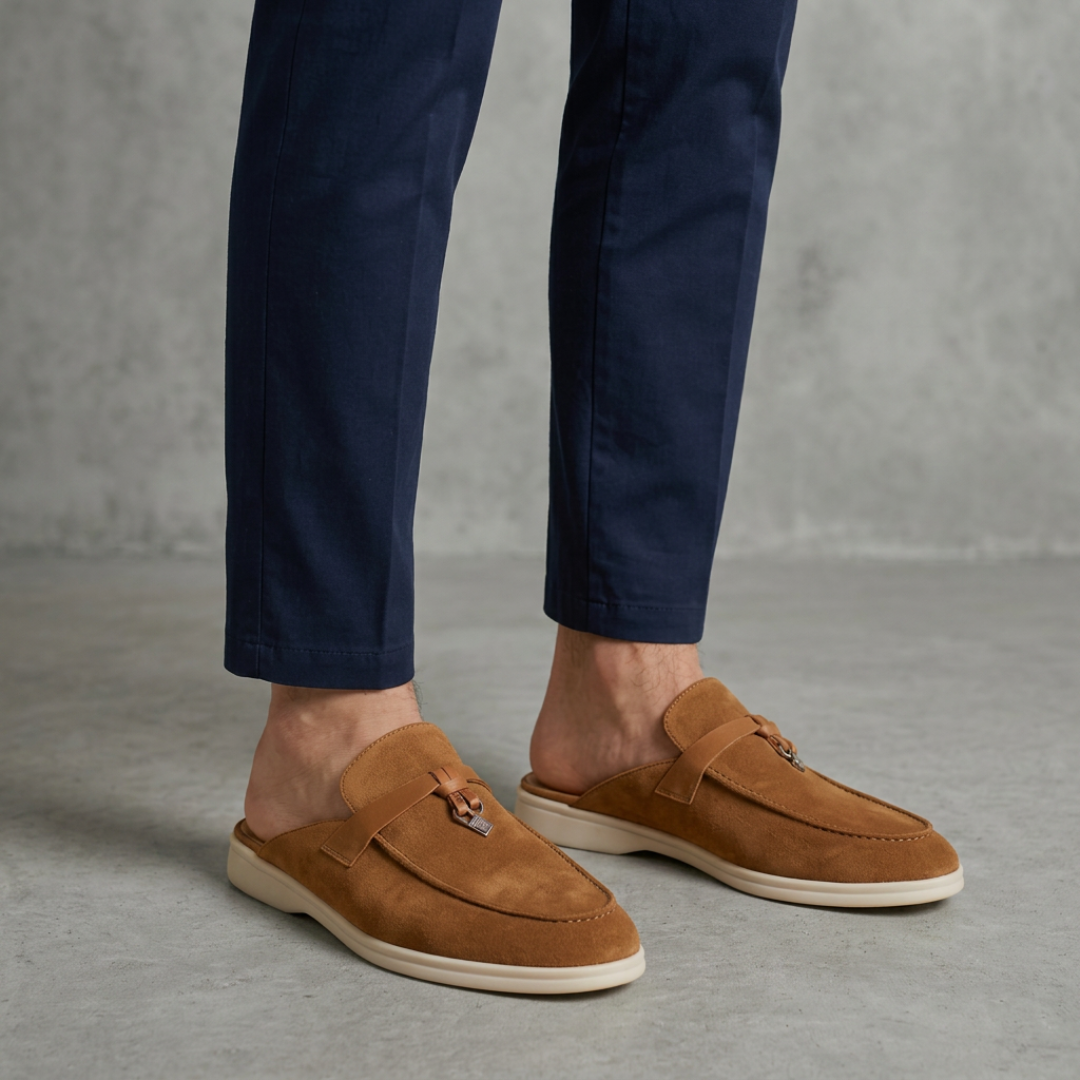 Mason – Premium suede mule loafers with effortless summer comfort
