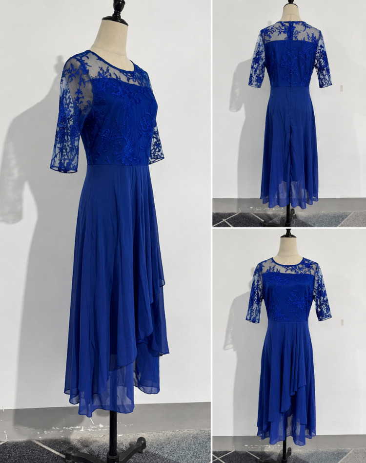 Lace Sleeve Midi Dress
